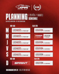 Planning semaine du 23 février au 1 Mars 