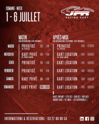 Planning de la semaine
